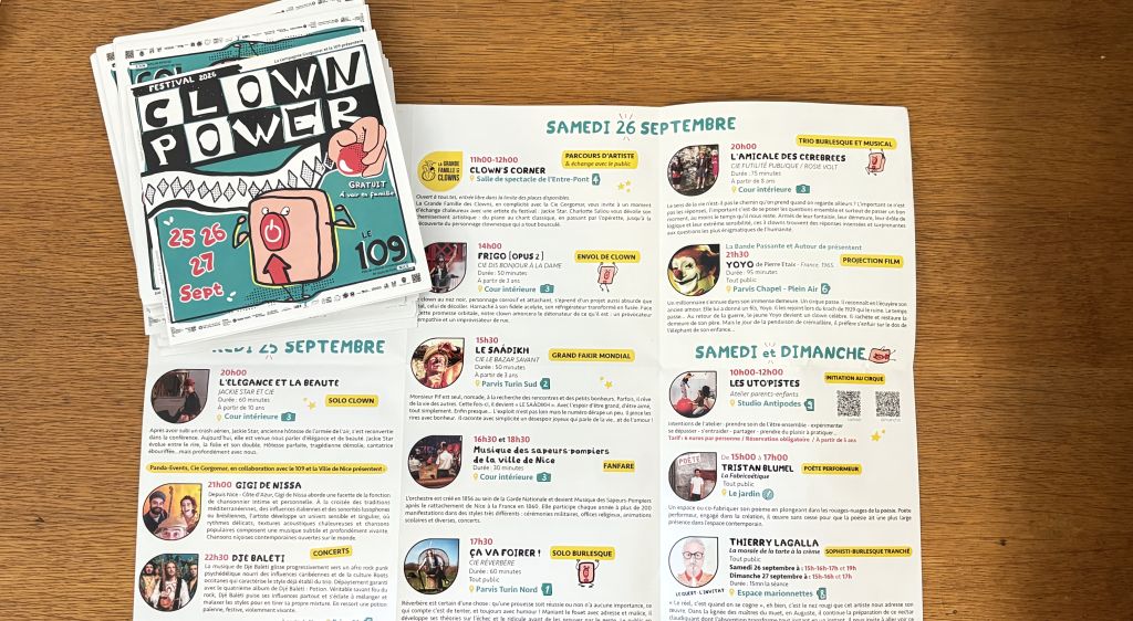 Les programmes papiers du festival Clown Power sont arrivés !